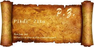 Pikó Zita névjegykártya