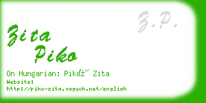 zita piko business card